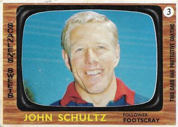1967 Scanlens VFL #3 John Schultz Front